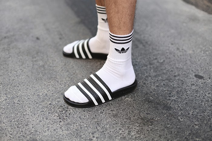adidas sliders with socks